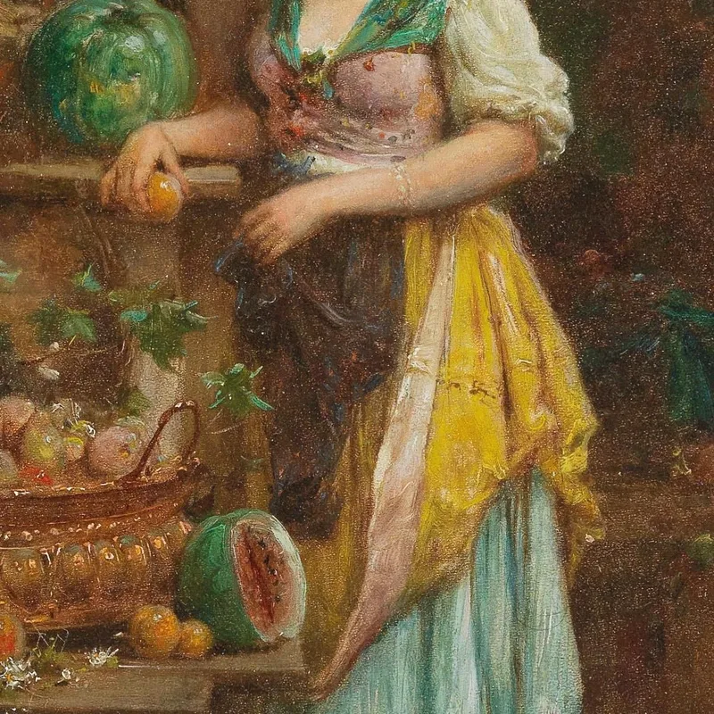 Chica Con Rico Frutero Hans Zatzka
