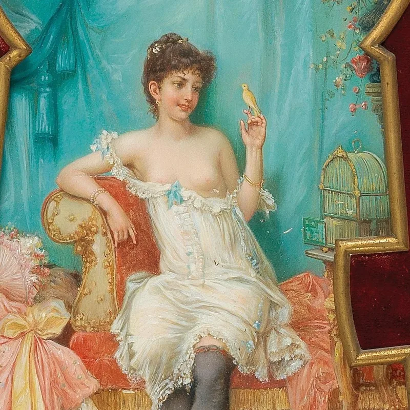 Una Mirada A Través Del Ojo De La Cerradura Hans Zatzka