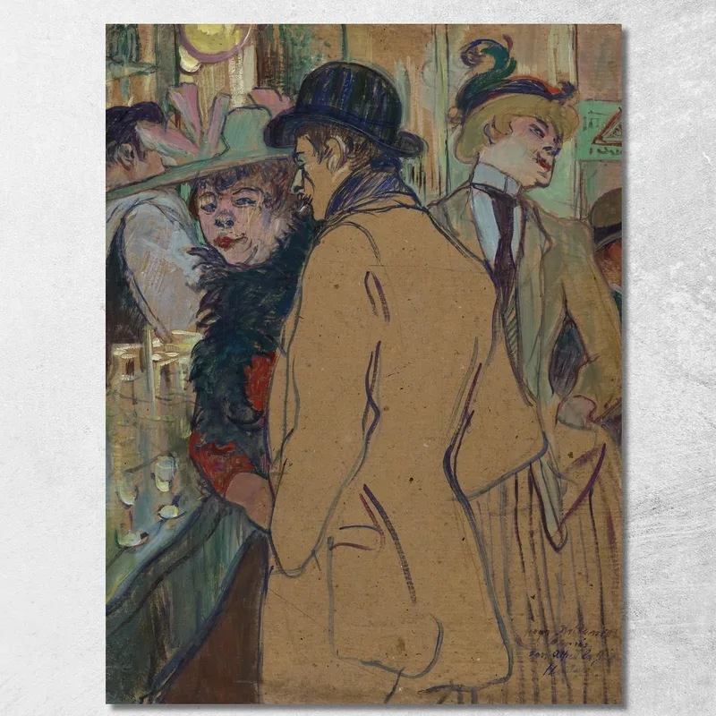 Alfred La Guigne Henri de Toulouse-Lautrec quadro stampa su tela