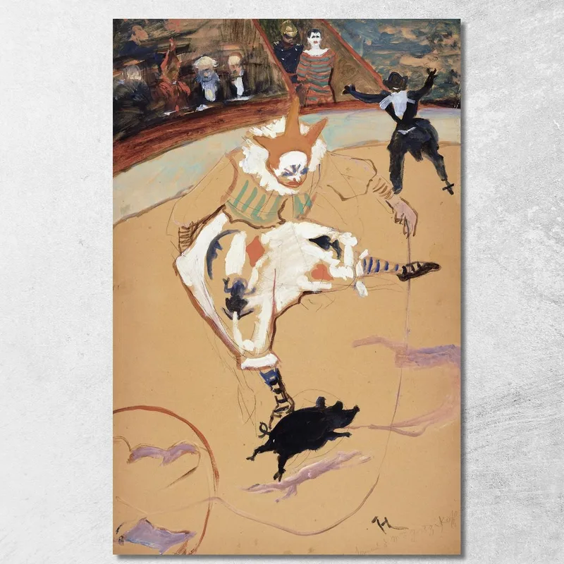 Al Circo Fernando Medrano Con Un Maialino Henri de Toulouse-Lautrec quadro stampa su tela