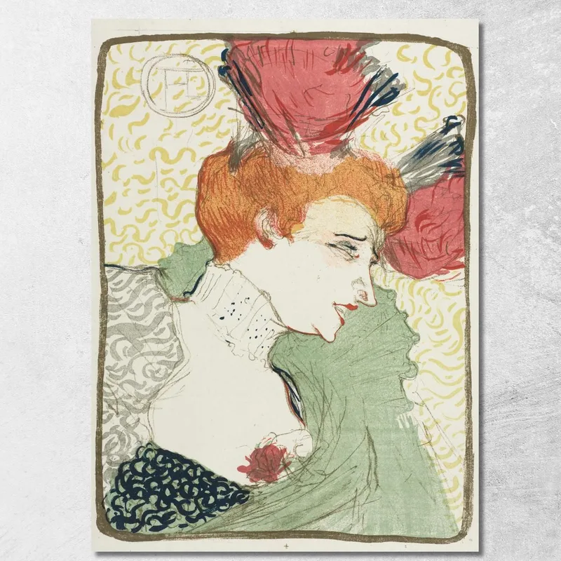 Busto Di Mademoiselle Lender Henri de Toulouse-Lautrec quadro stampa su tela
