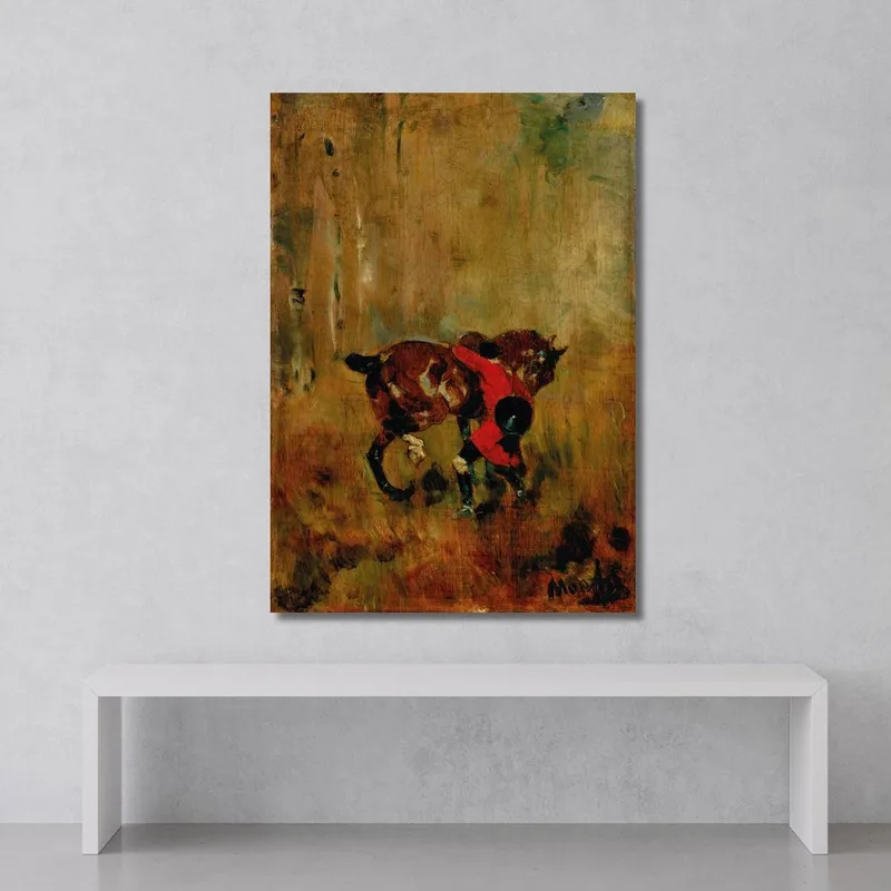 Reiter Der Jagd Zu Pferd Der Sein Pferd Blutig Reitet Henri de Toulouse-Lautrec