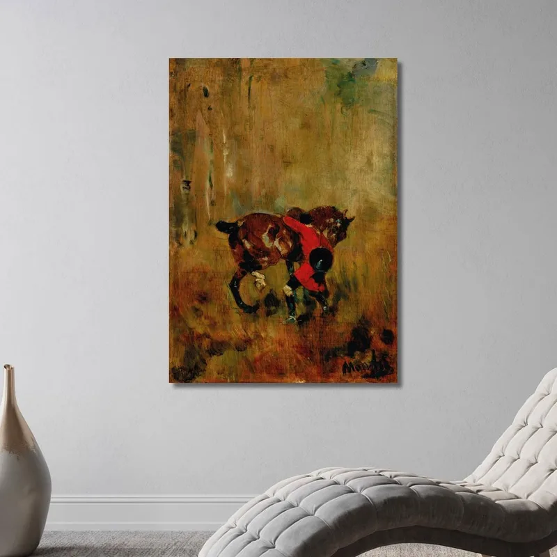 Reiter Der Jagd Zu Pferd Der Sein Pferd Blutig Reitet Henri de Toulouse-Lautrec