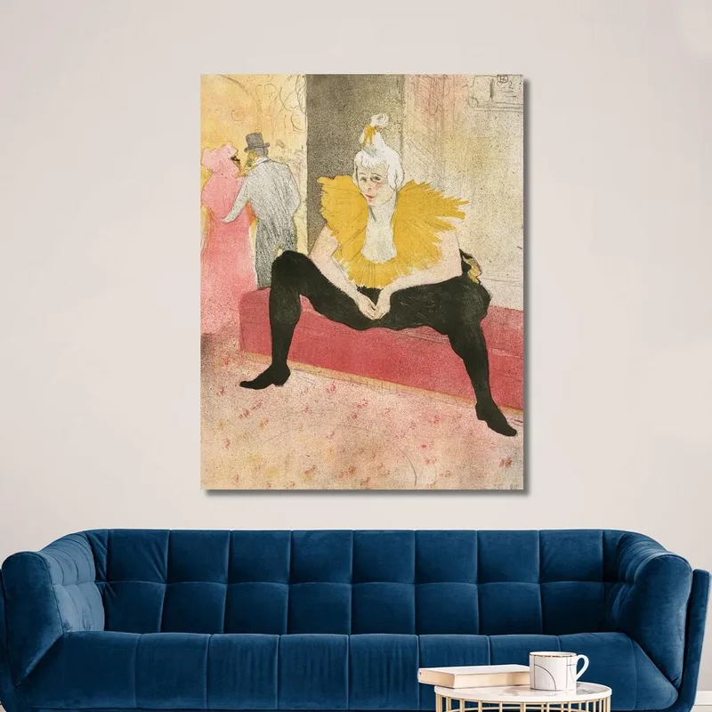 Elles - The Seated Clown Mlle Cha-U-Ka-O Henri de Toulouse-Lautrec