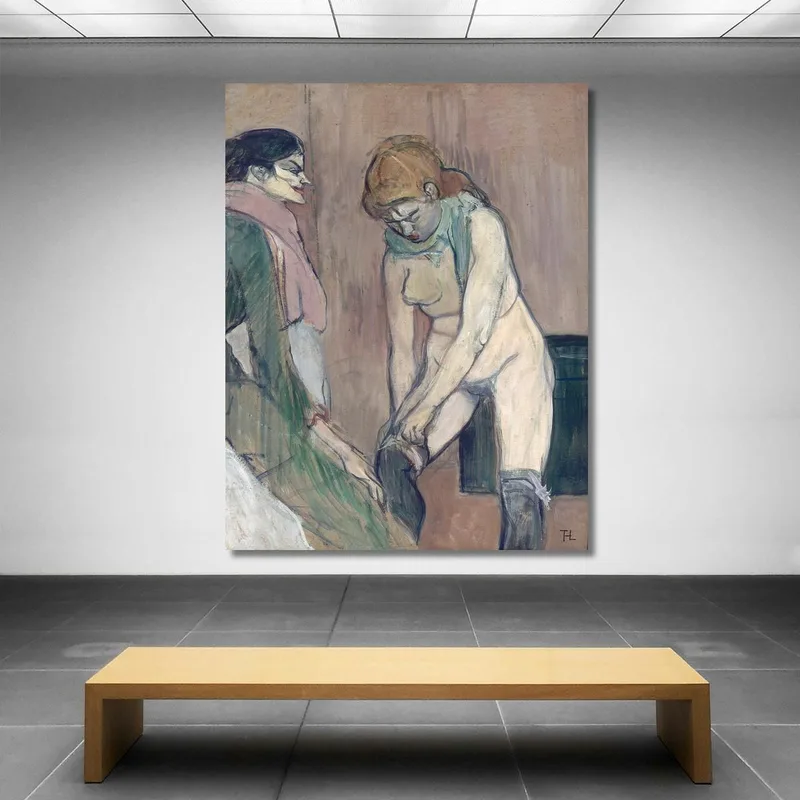 Woman Pulling Up Her Stocking Henri de Toulouse-Lautrec