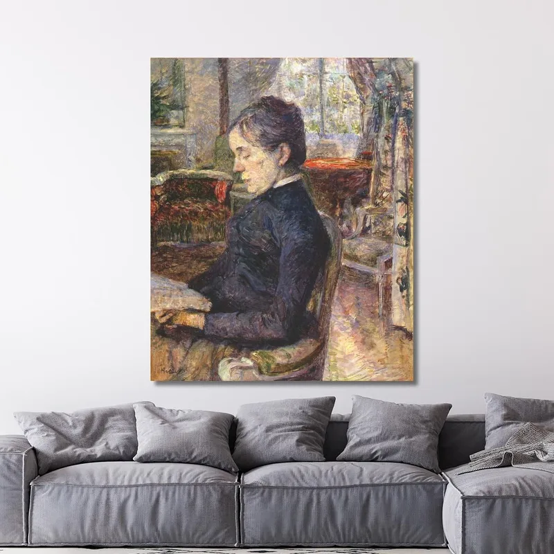 La Contessa Adèle De Toulouse-Lautrec Nel Suo Salone Al Castello Di Malromé Henri de Toulouse-Lautrec