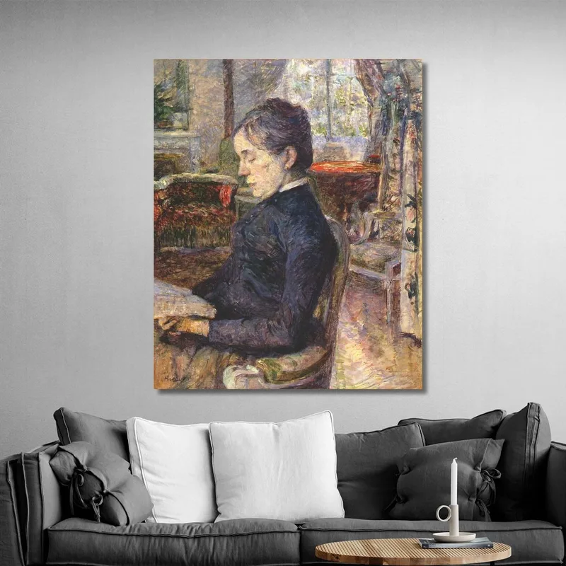 La Contessa Adèle De Toulouse-Lautrec Nel Suo Salone Al Castello Di Malromé Henri de Toulouse-Lautrec