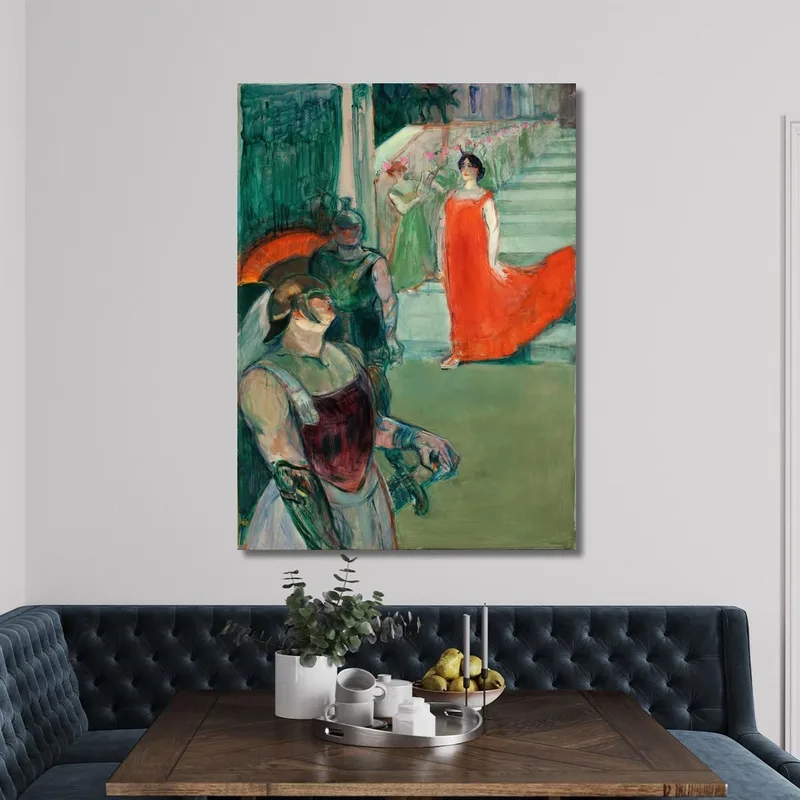 La Ópera 'Messalina' En Burdeos: Messalina Desciende La Escalera Flanqueada Por Figurantes Henri de Toulouse-Lautrec l