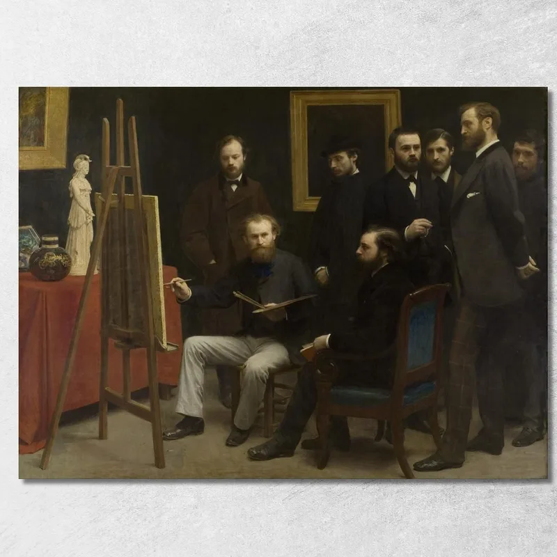 Uno Studio A Les Batignolles Henri Fantin-Latour quadro stampa su tela