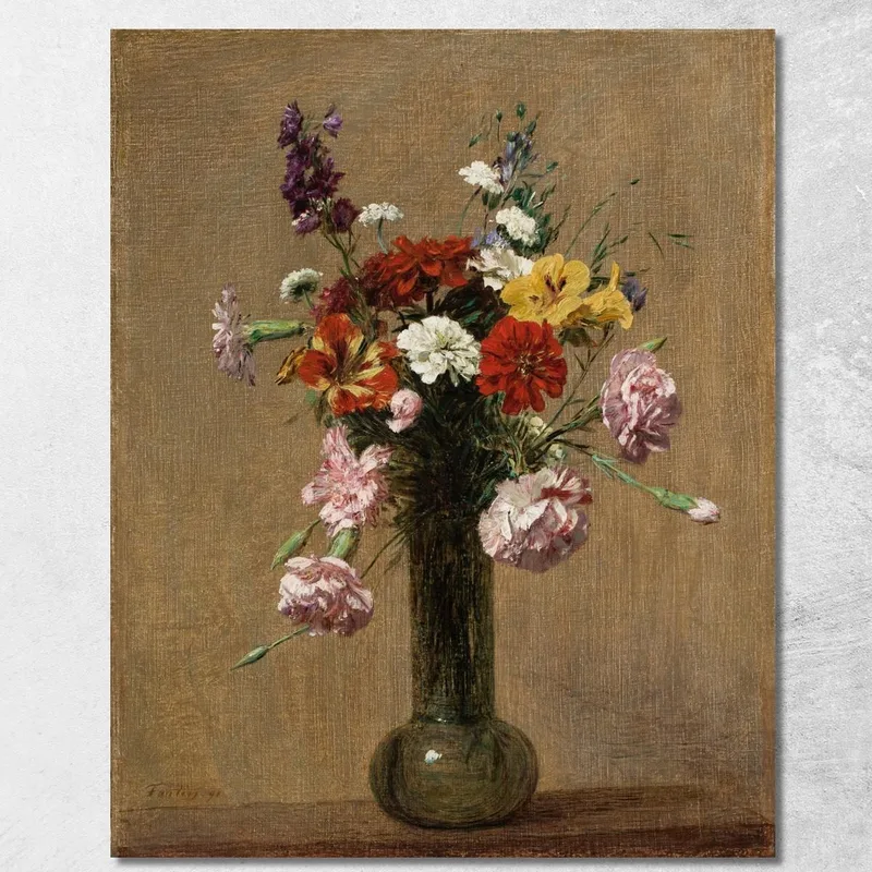 Vari Fiori In Un Vaso Henri Fantin-Latour quadro stampa su tela
