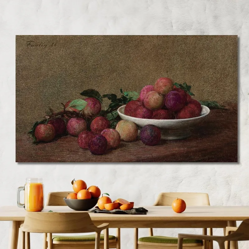 Still Life With Plums Henri Fantin-Latour