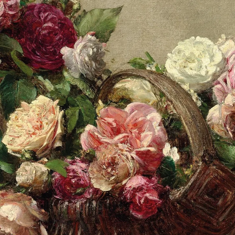 Cesta De Rosas Henri Fantin-Latour