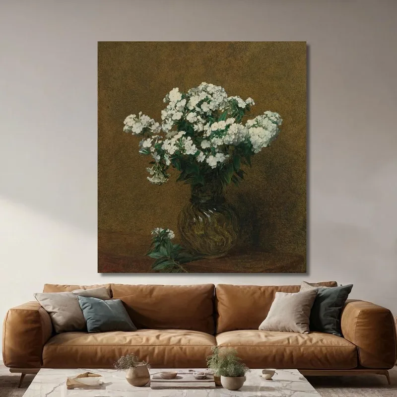 White Phlox In A Vase Henri Fantin-Latour