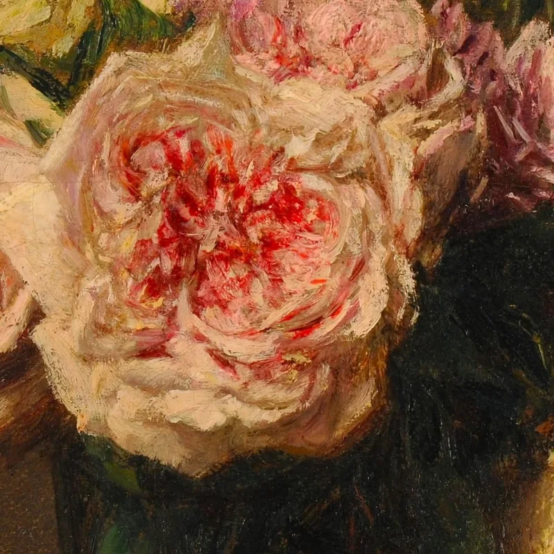 Roses Dans Un Vase De Cristal Henri Fantin-Latour