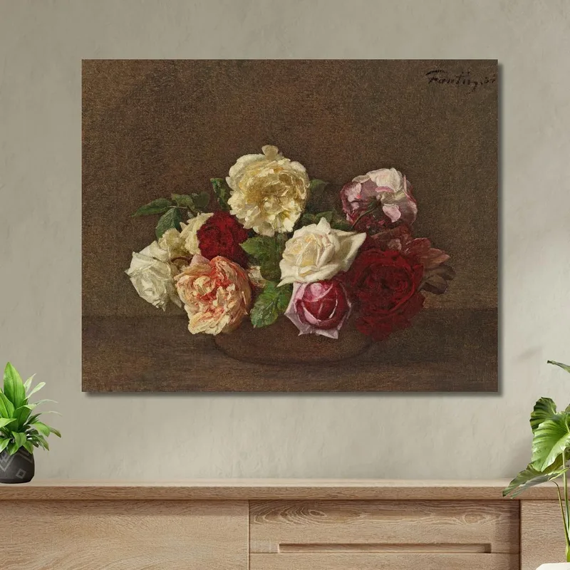Roses In A Cup Henri Fantin-Latour