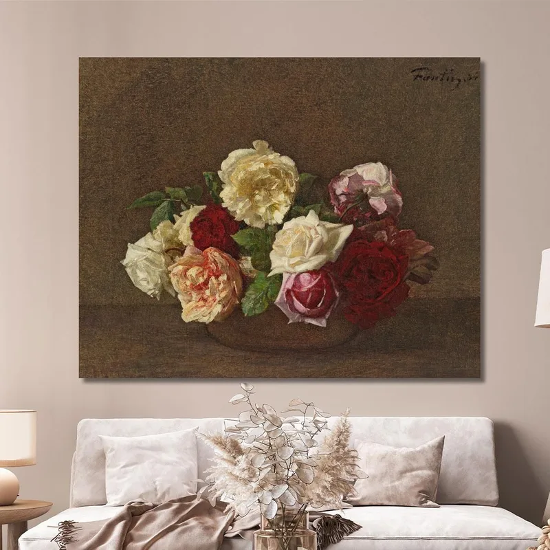 Roses In A Cup Henri Fantin-Latour