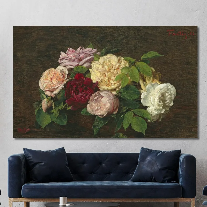 Roses Of Nice On A Table Henri Fantin-Latour