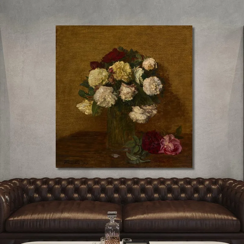 Rosen In Einer Vase Henri Fantin-Latour