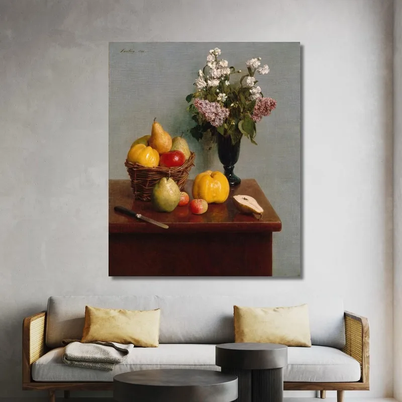 Still Life With Flowers And Fruit Henri Fantin-Latour