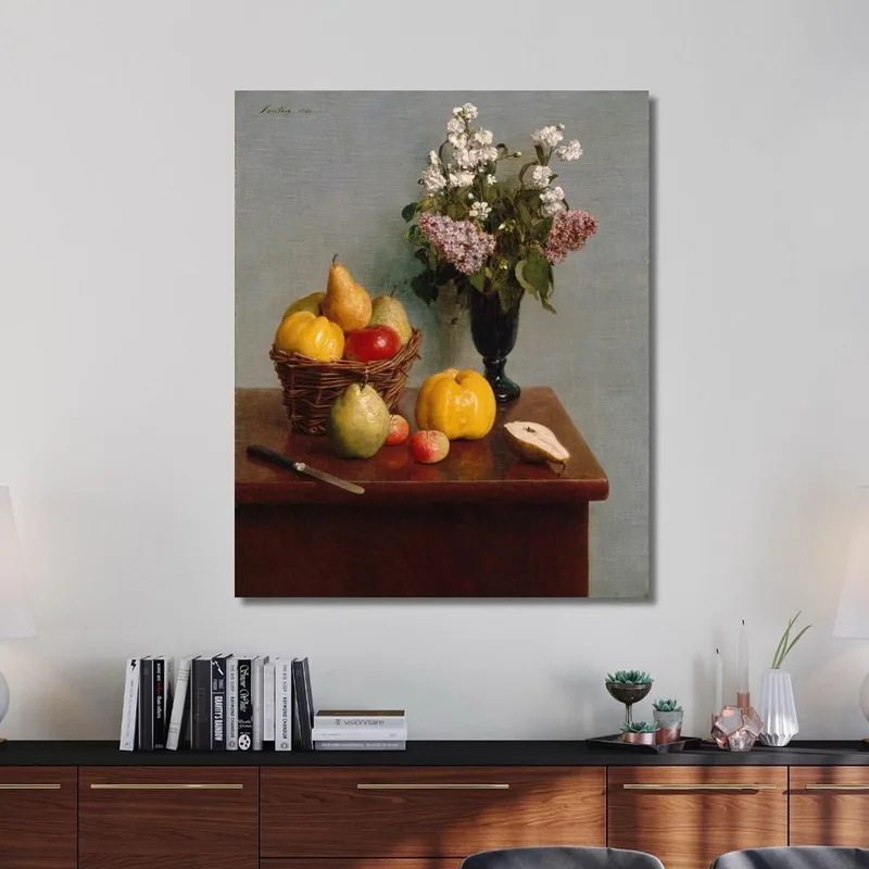 Still Life With Flowers And Fruit Henri Fantin-Latour