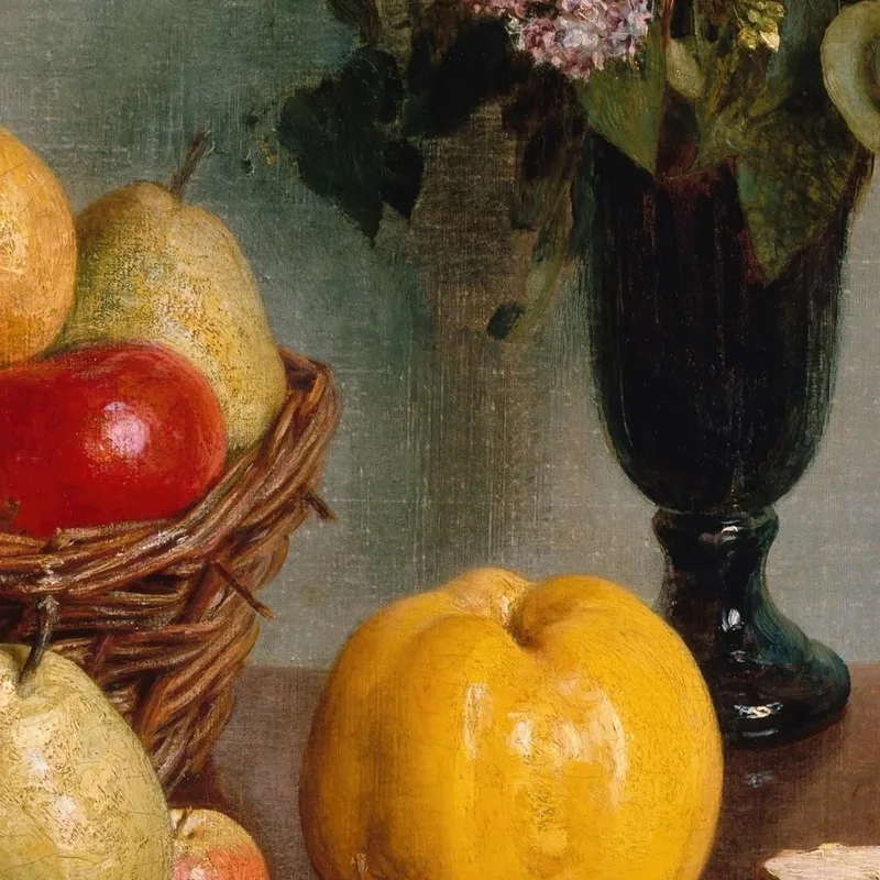Still Life With Flowers And Fruit Henri Fantin-Latour
