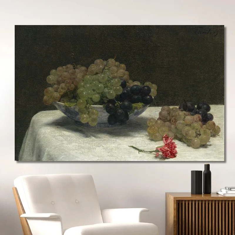 Stillleben Mit Trauben Und Einer Nelke Henri Fantin-Latour
