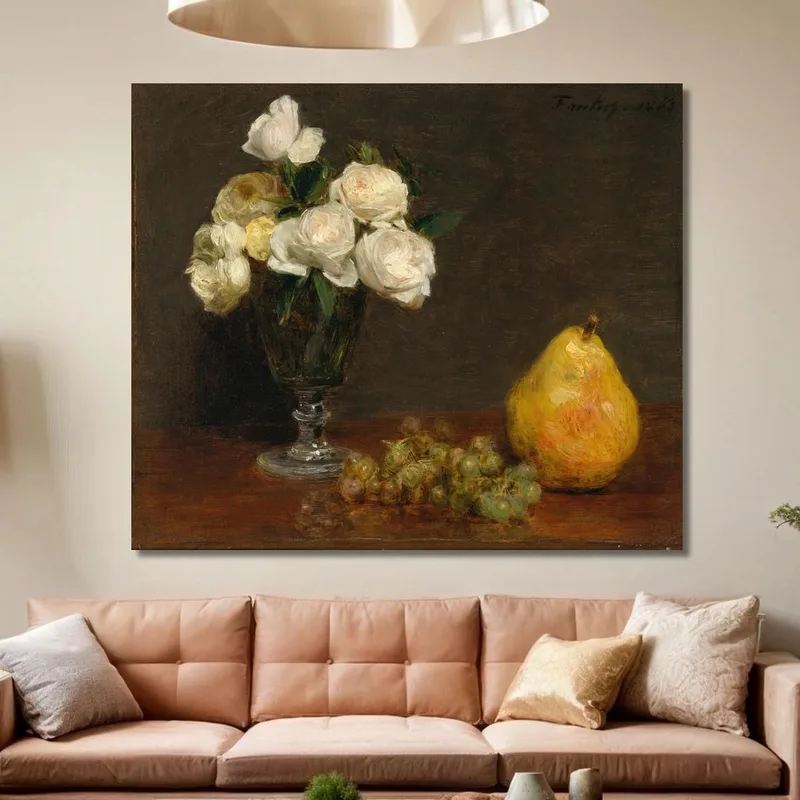 Natura Morta Con Rose E Frutta Henri Fantin-Latour