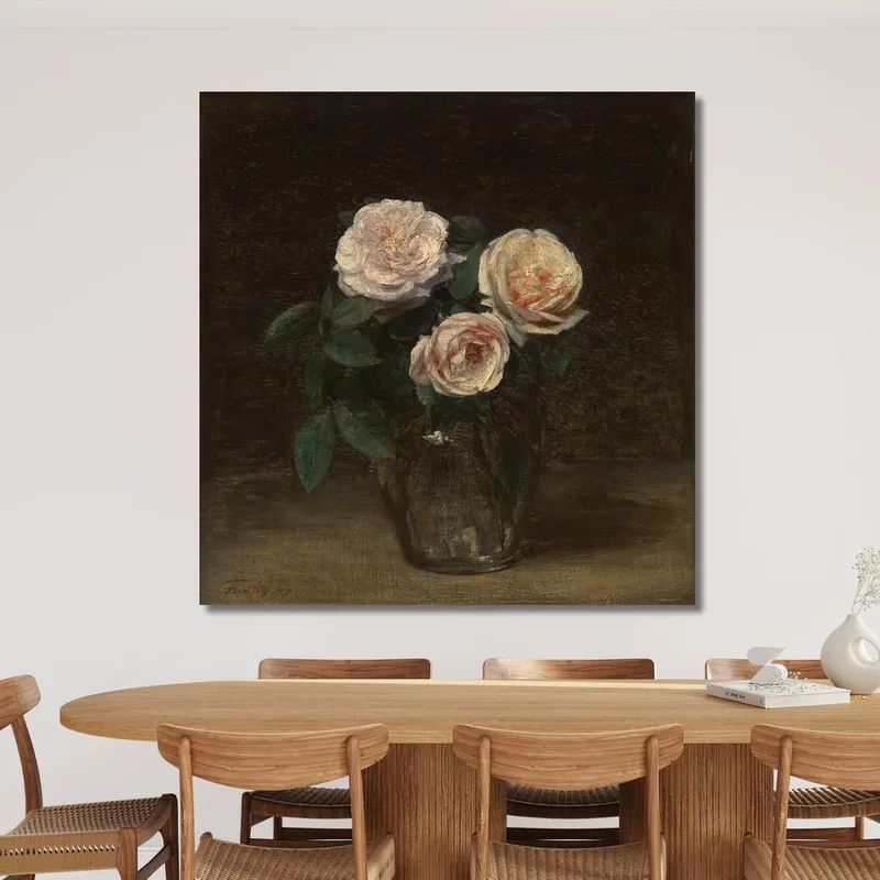 Naturaleza Muerta Con Rosas Henri Fantin-Latour