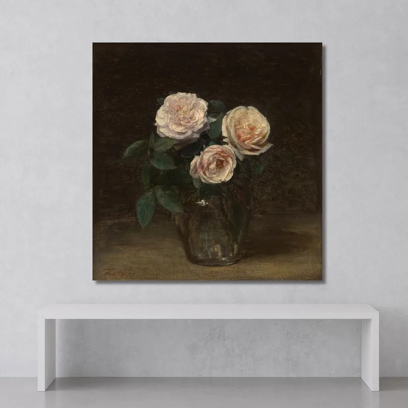 Naturaleza Muerta Con Rosas Henri Fantin-Latour