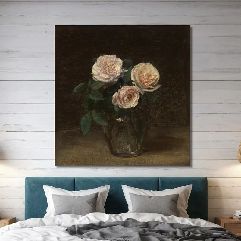 Naturaleza Muerta Con Rosas Henri Fantin-Latour