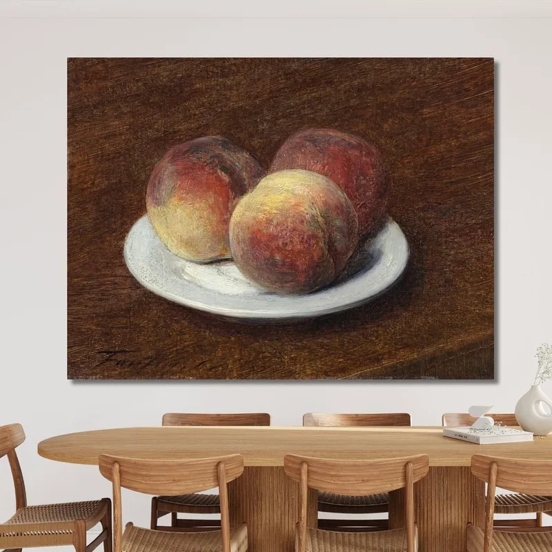 Drei Pfirsiche Auf Einem Teller Henri Fantin-Latour