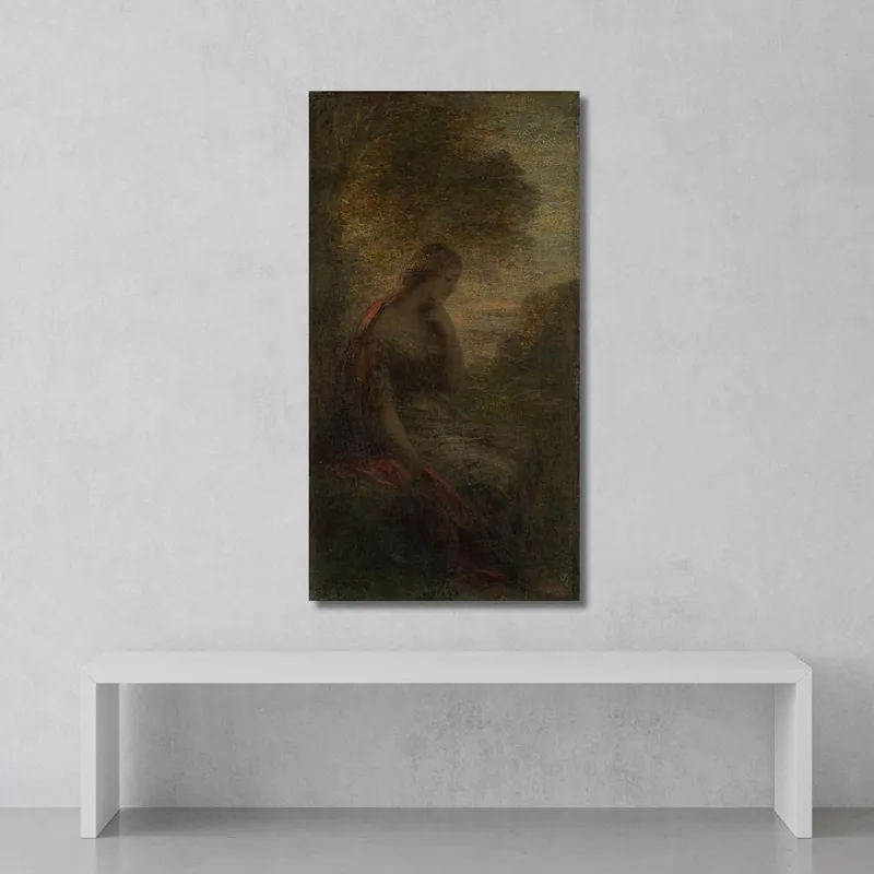 Junge Frau Unter Einem Baum Bei Sonnenuntergang Namens Herbst' Henri Fantin-Latour