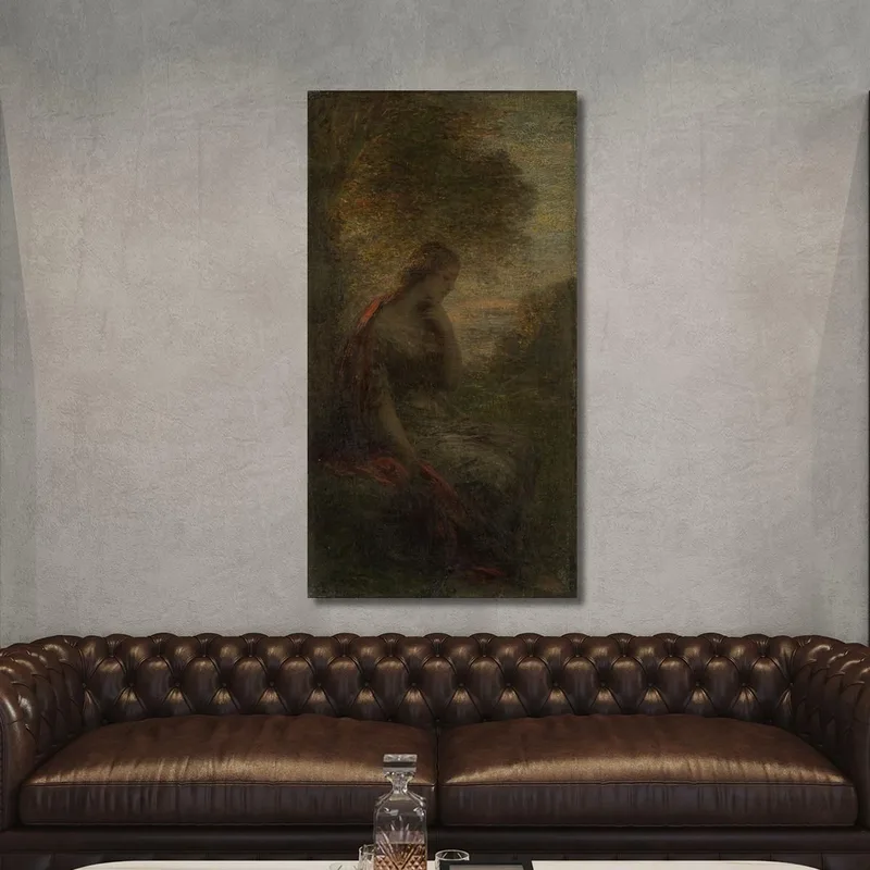 Junge Frau Unter Einem Baum Bei Sonnenuntergang Namens Herbst' Henri Fantin-Latour