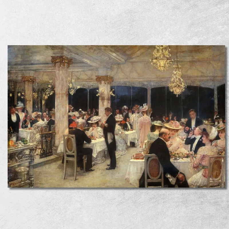 Armenonville La Sera Del Grand Prix Henri Gervex quadro stampa su tela