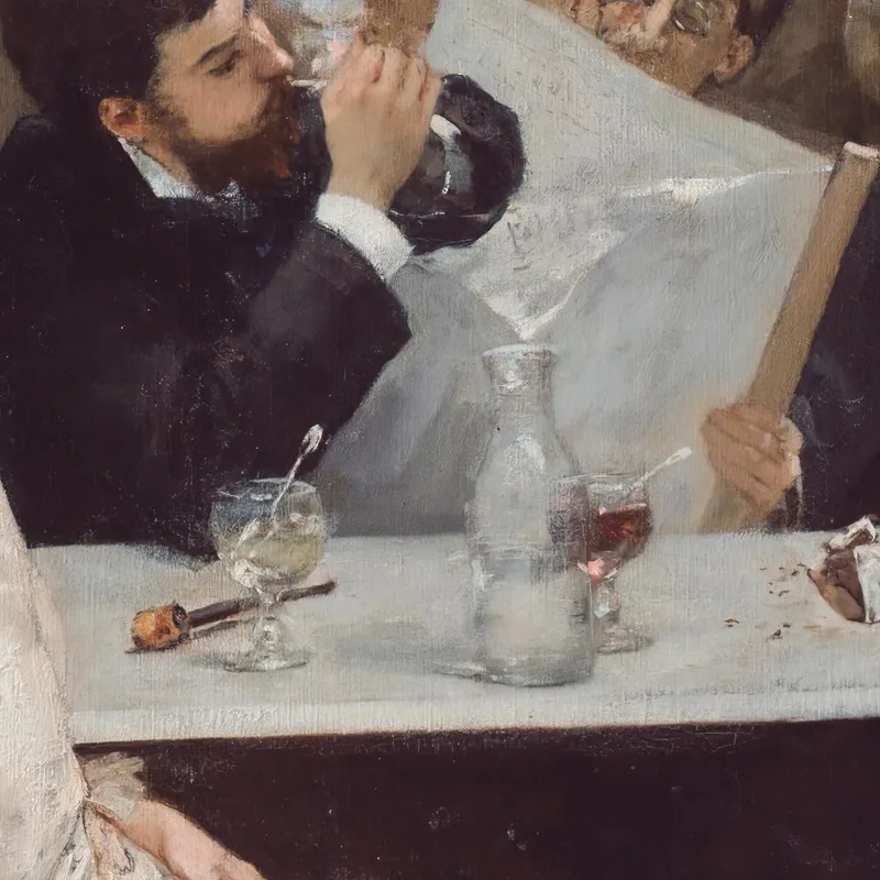 Scène De Café À Paris Henri Gervex