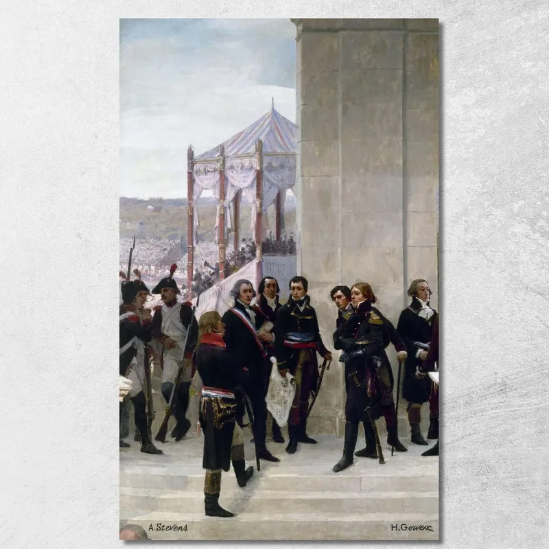 Giorno Della Federazione 1790 - La Convenzione 1792 Henri Gervex quadro stampa su tela