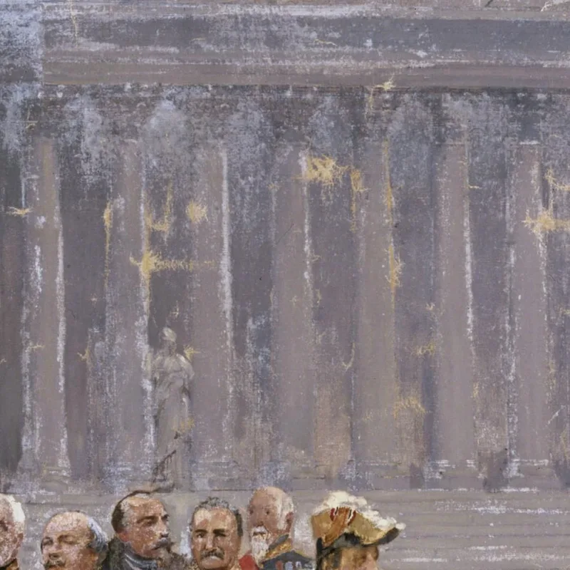 The Imperial Family Surrounded By Numerous Personalities Of The Second Empire In Front Of The Palais Bourbon Henri Gervex
