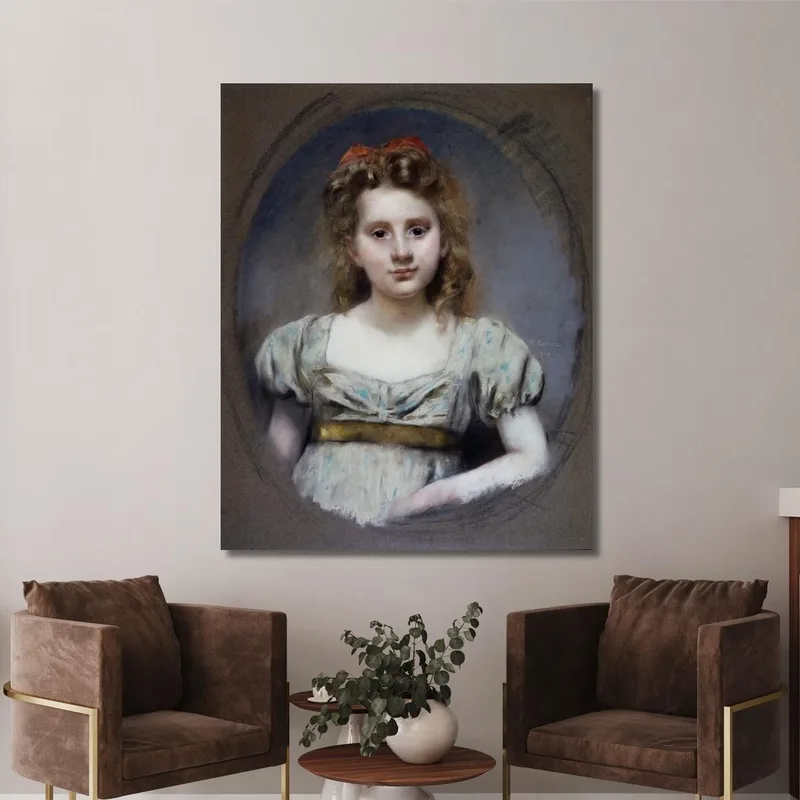 Portrait Of Mlle Suzanne Malvesin At 12 Years Old Henri Gervex