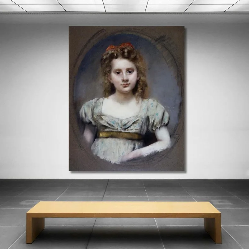 Portrait Of Mlle Suzanne Malvesin At 12 Years Old Henri Gervex