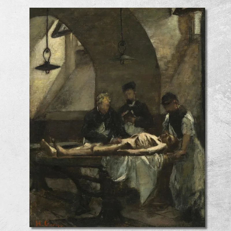 Étude Pour "Autopsie À L'Hôtel-Dieu" Henri Gervex tableau impression sur toile