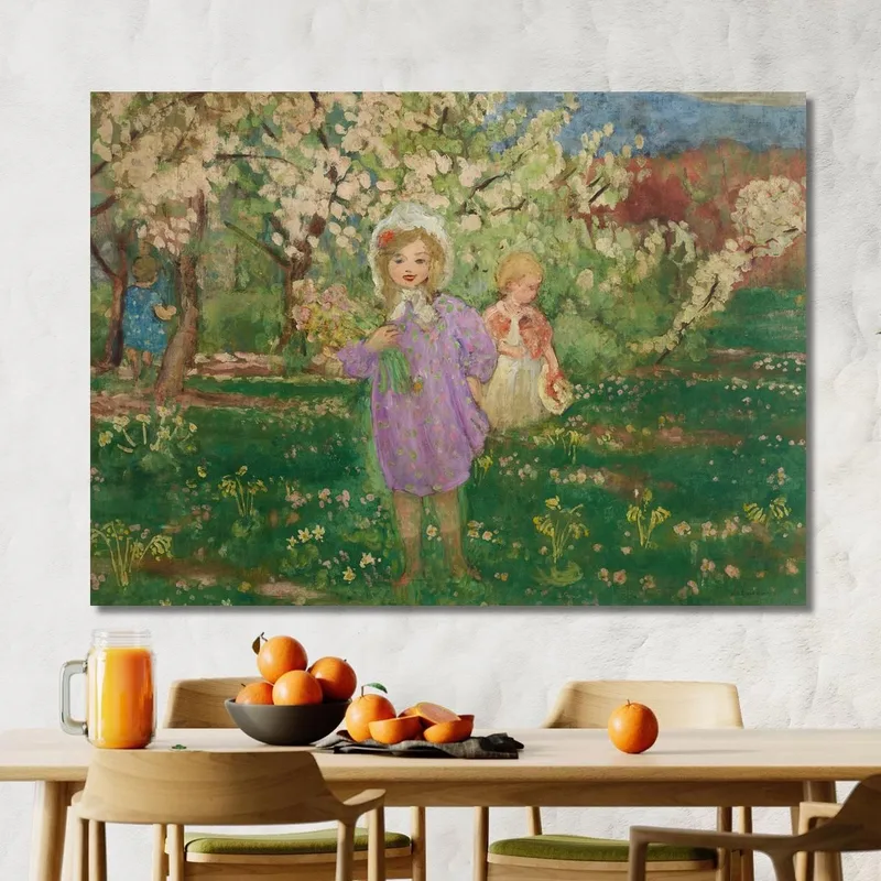 Bambini In Un Frutteto Fiorito Henri Lebasque
