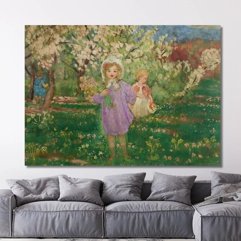 Bambini In Un Frutteto Fiorito Henri Lebasque