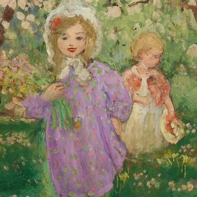 Bambini In Un Frutteto Fiorito Henri Lebasque