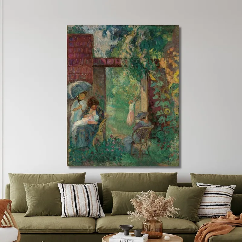 Femmes Et Enfants Dans Un Jardin En Été Henri Lebasque