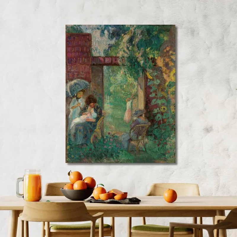 Femmes Et Enfants Dans Un Jardin En Été Henri Lebasque