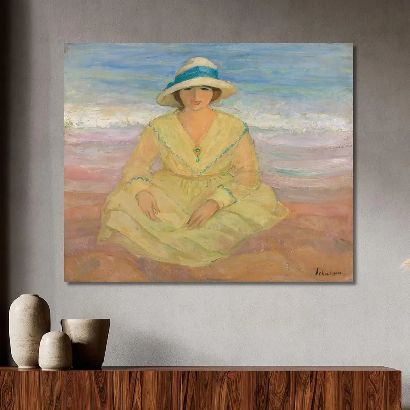 Giovane Ragazza Seduta Sulla Spiaggia Henri Lebasque