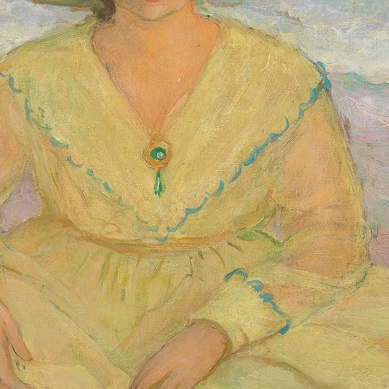 Giovane Ragazza Seduta Sulla Spiaggia Henri Lebasque
