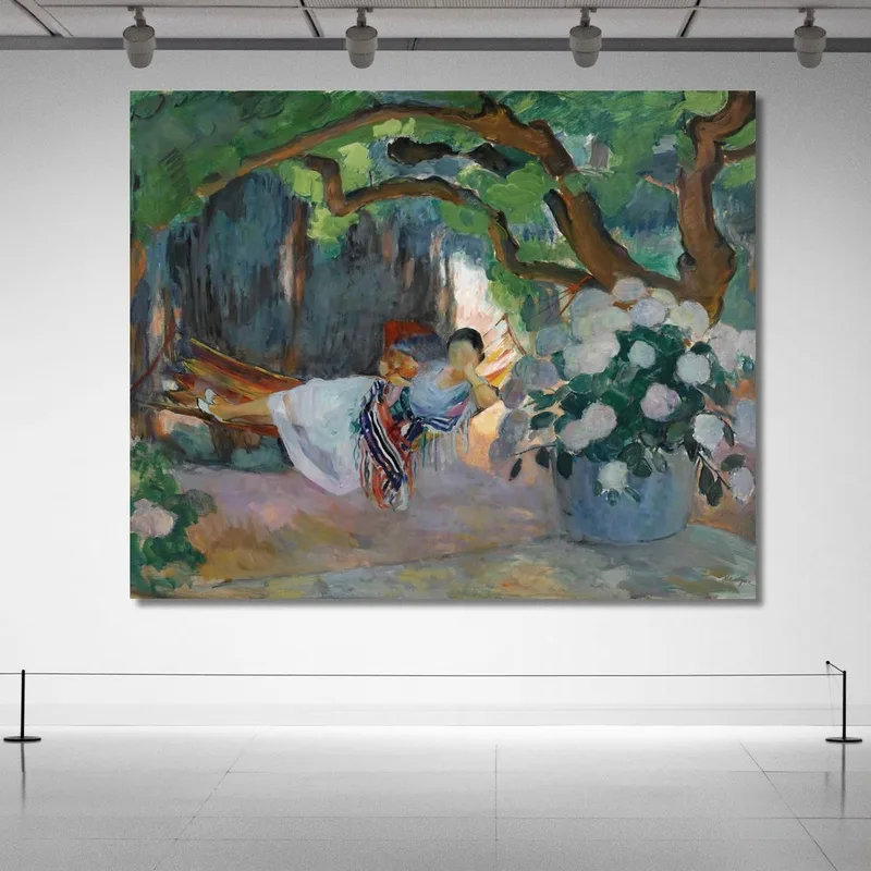 Le Pradet Giovane Donna In Amaca Nono Henri Lebasque
