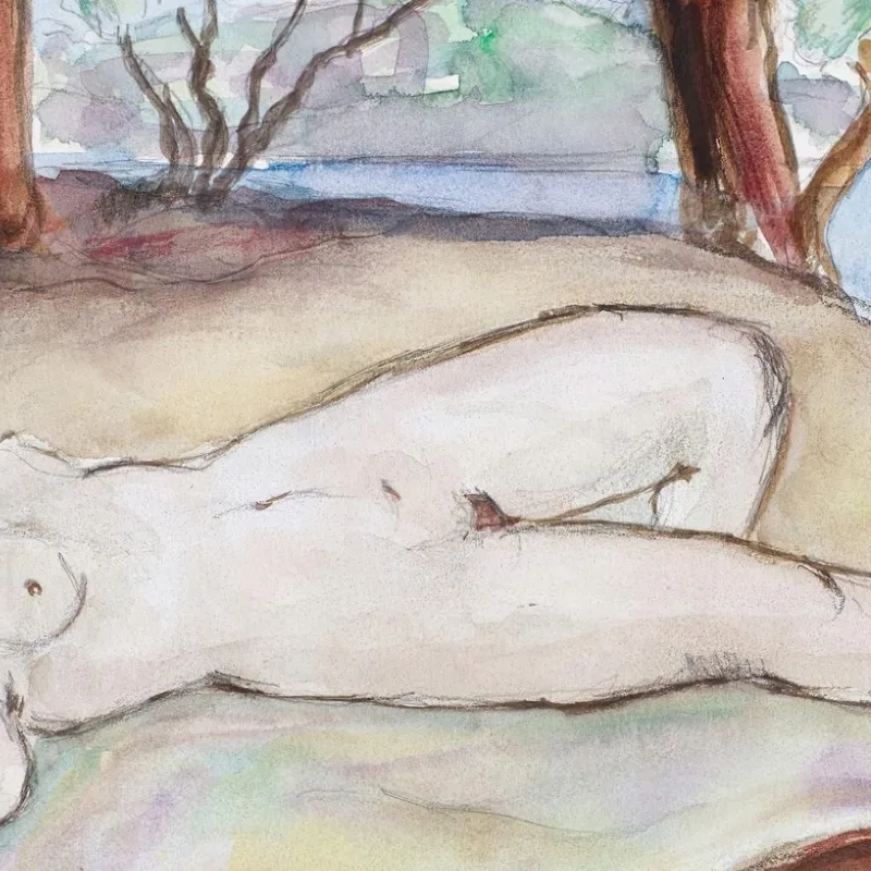 Liegender Akt In Einer Landschaft In Saint-Tropez Henri Lebasque