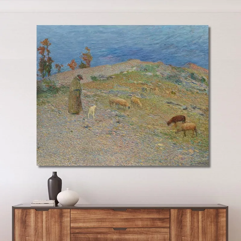 Schäfer Mit Seinen Schafen In Den Causses Henri Martin